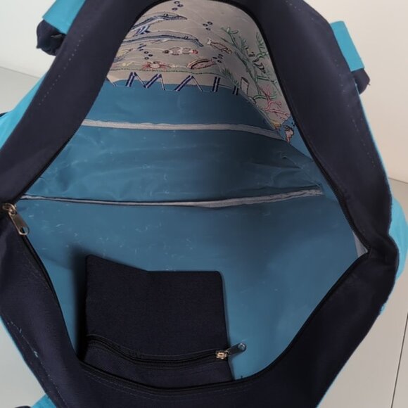 Bahamas Canvas Tote Bag Large Travel Purse Beach Ocean Island Vacation Rope - Picture 6 of 12